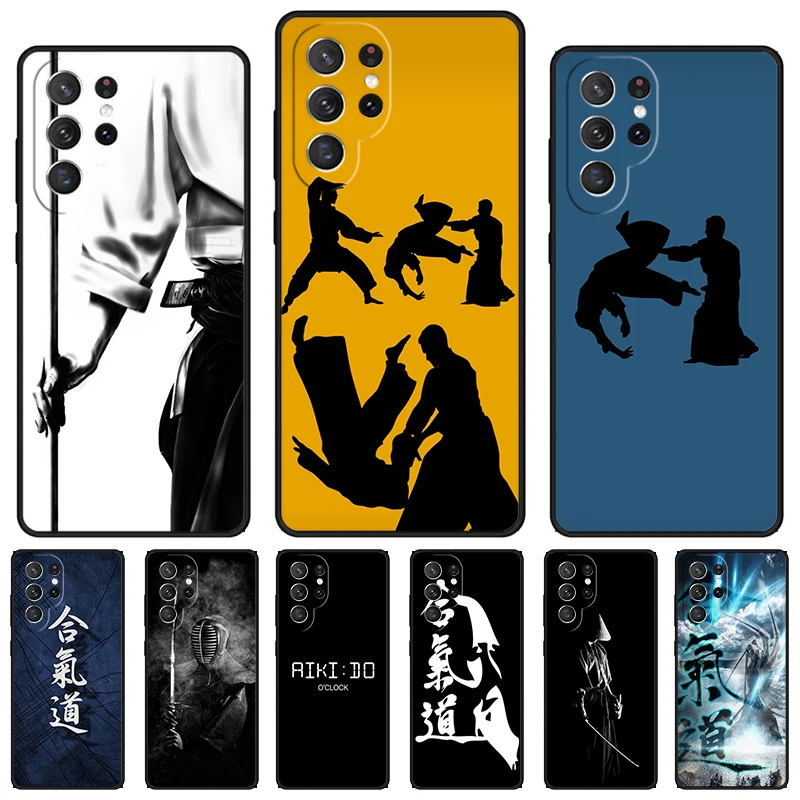 Aikido Japanese Martial phone case For Samsung Galaxy S24 S23 S22 Ultra Note 10 20 Plus S8 S9 S10 S20 S21 FE Cover