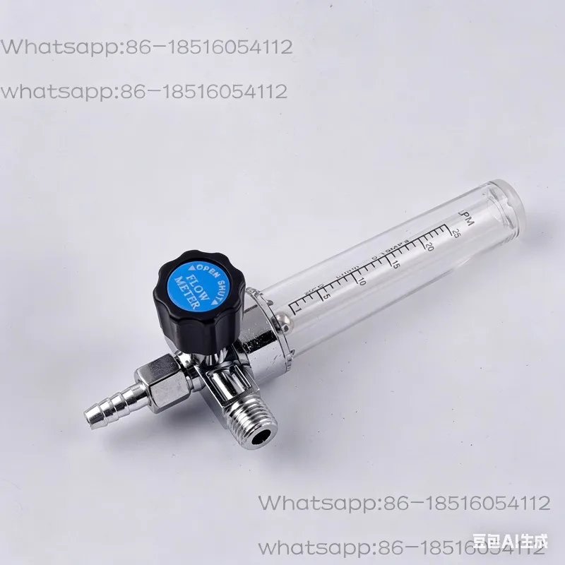 Dual Tube Flow Meter with Pressure Gauge - Adjustable Argon Gas Regulator for Welding, Industrial Gas Control, High Precision