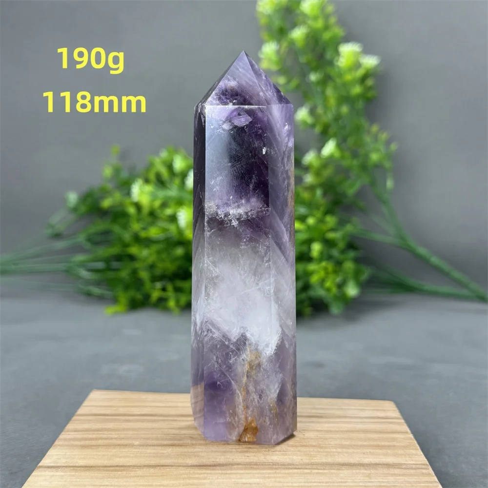 Natural High Quality Amethyst Obelisk Polished Wand Reiki Healing Meditation Wand Home Decor Feng Shui Gift Witchcraft