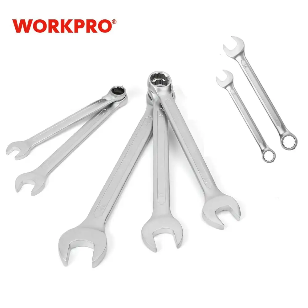 WORKPRO 7PC a Set Combination Metric Wrench Double Head Spanner for Car Repair tool Ring Spanner Hand Tools 10-22mm