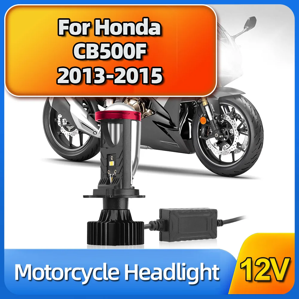 For Honda CB500F / CB500X 2013 2014 2015 Motorcycle Bulb H4 BI Led Projector Lens Moto Headlight Canbus Lamp 6000K Mini Lens 12V