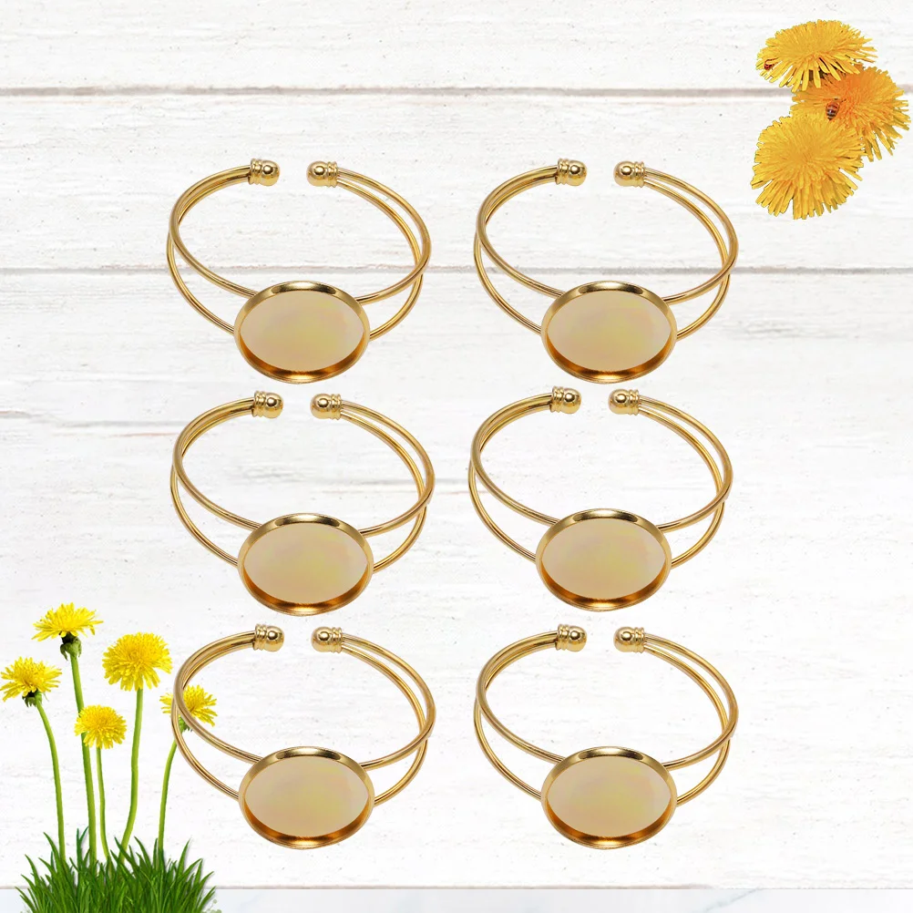 

6Pcs Copper Round Plate Bracelets Y Shape Durable DIY Wrist Chains 18mm Rust Free Jewelry Making Oval Pendant Copper Pendant