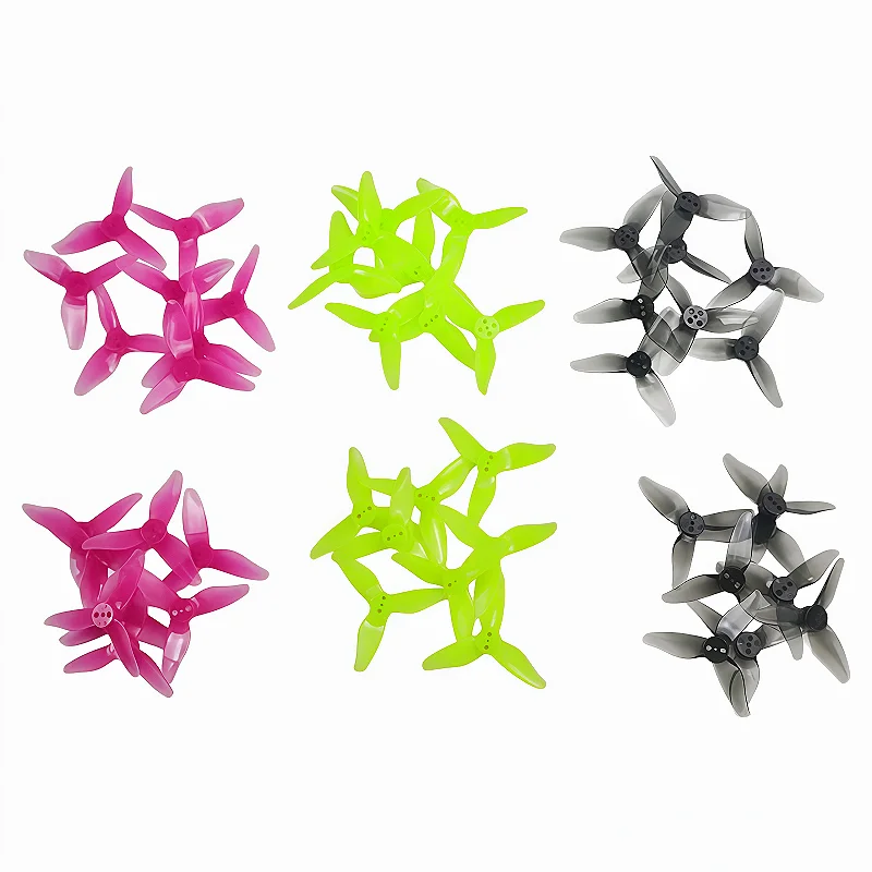 4Pairs 2023 3-Blade 2 Inch Propeller 3 Holes 1.0mm/1.5mm Center Hole Diameter for RC Toothpick FPV Drone