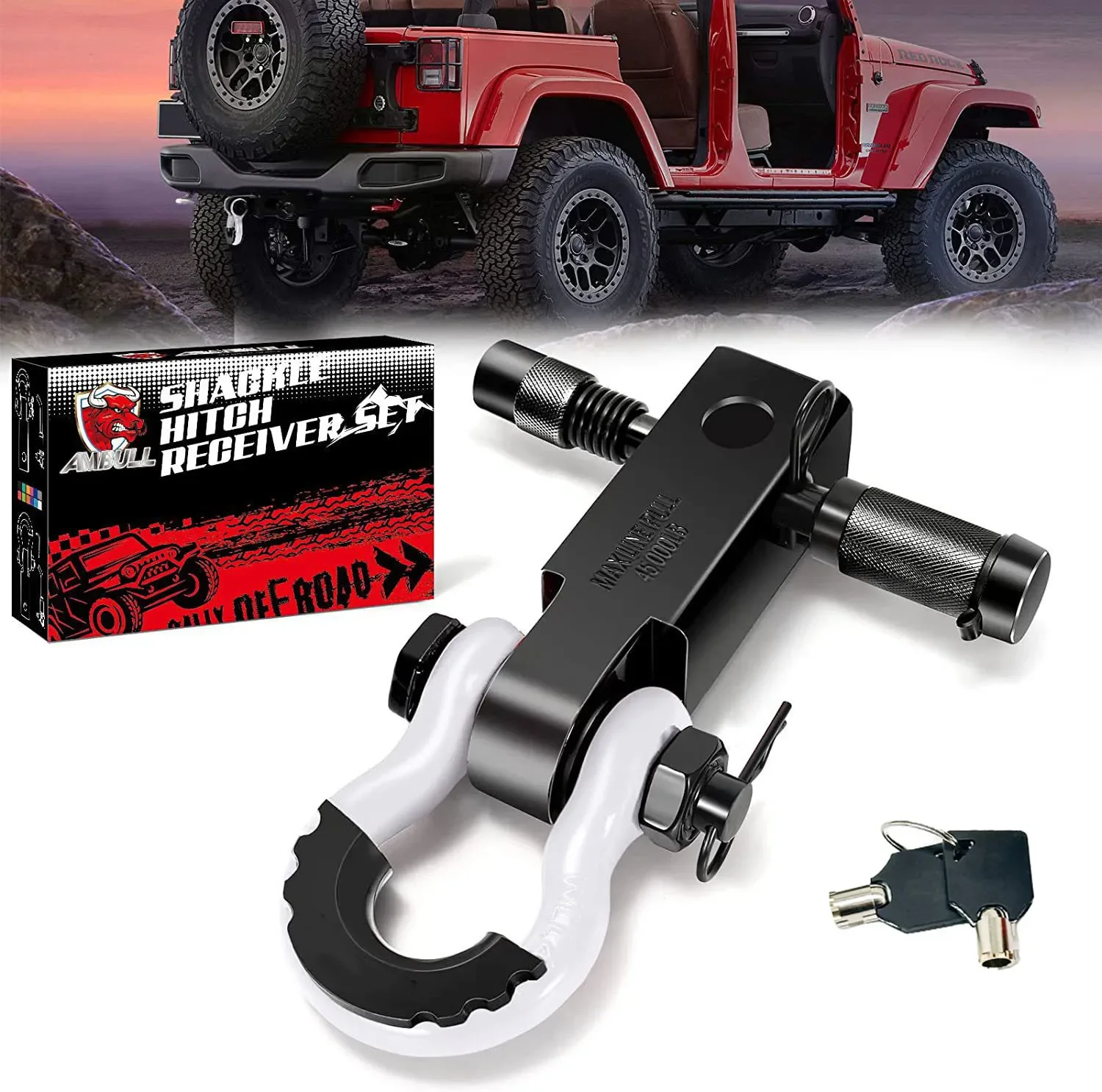 Off-road vehicle rescue American 2130 shackle trailer arm combination set trailer lock 4.75T off-road special