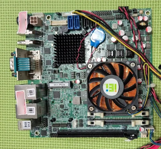 KINO-QM770-R10 Mini-ITX Motherboard IPC SBC Embedded Mainboard 3th CPU QM77 with CPU RAM Cooler