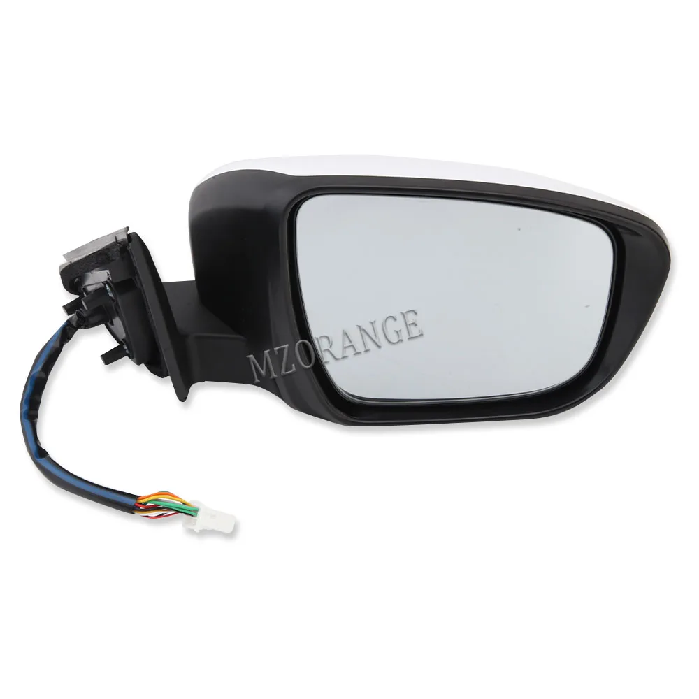 13 Pins Rearview Mirror Assembly，Nissan X-Trail T32 2014 2015 2016 2017 2018 2019 2020 White Primer Camera Car Accessories