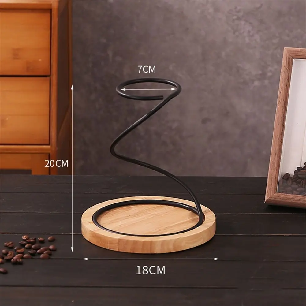 Black Coffee Filter Cup Holder Iron Support Coffee Filter Paper Rack Cafe Coffee Supplies Hand Made Coffee Rack Indoor Outdoor