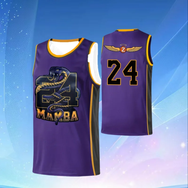 New Lakers Kobe Commemorative Basketball Jersey August 24th Basketball Career Commemorative Jersey Vest Quick Drying, Breathable