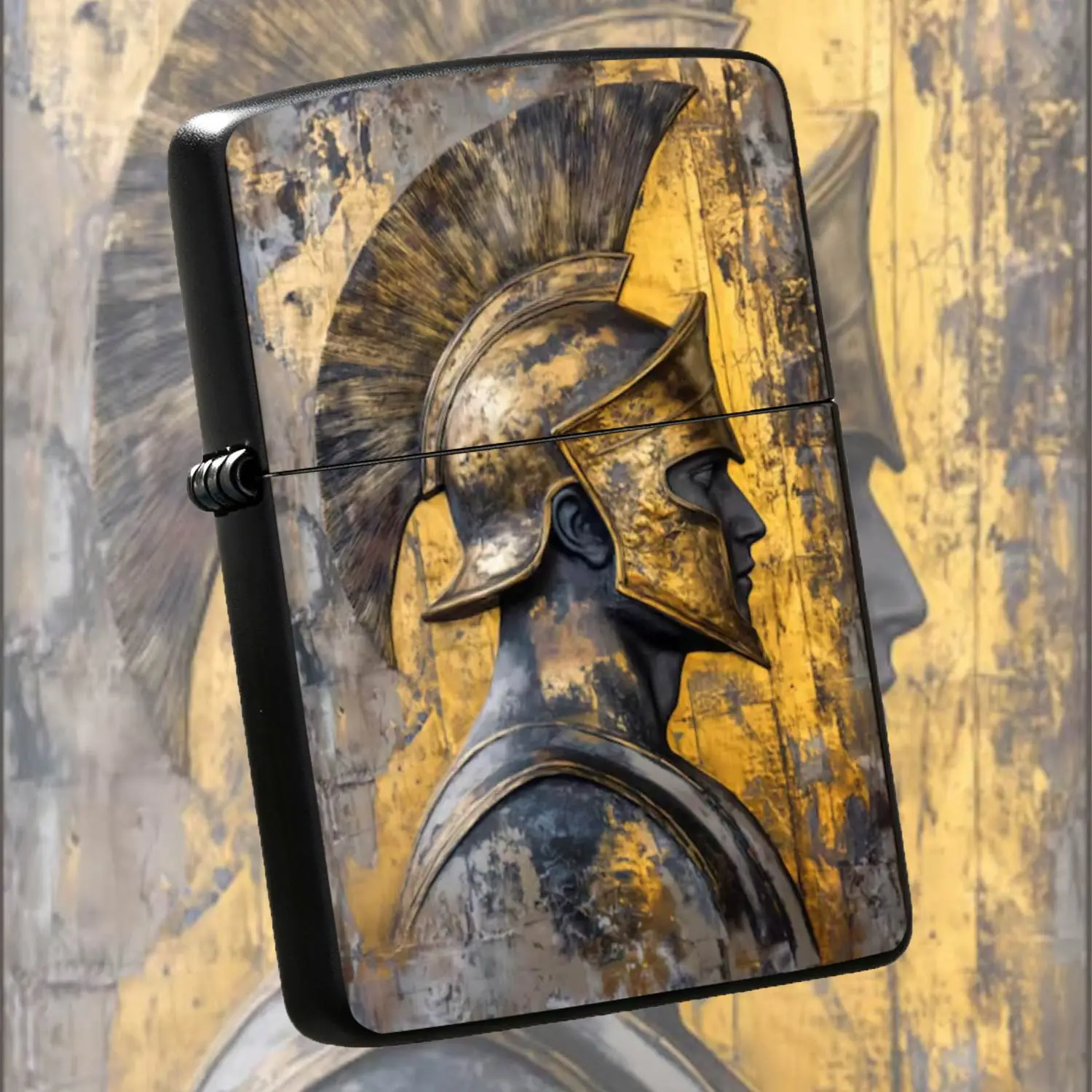 Vintage Style Ancient Greek Profile Decor Lighter, Retro Gilded Texture Art Illustration Design, Suitable For Daily Outdoor Travel Multiple Scenarios, Ideal Gift And Daily Use Pick, Exquisite Grip Friendly Personalized Practical Portable It