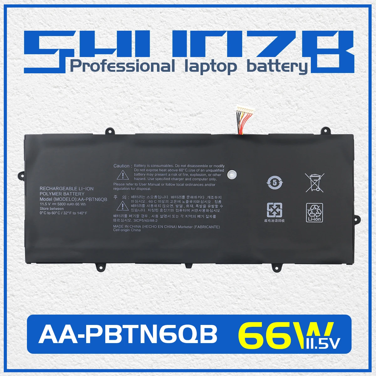 SHUOZB AA-PBTN6QB بطارية الكمبيوتر المحمول لأجهزة سامسونج NP900X5N NT900X5N-X78L NP900X5N-X01US L01US NP900X5N-K03 900X5N سلسلة 11.5V 66Wh