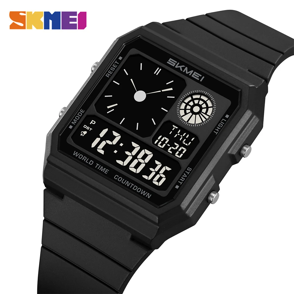 Reloj de pulsera SKMEI resistente al agua para estudiantes, Reloj cronógrafo para exteriores, Reloj con luz diurna, Reloj electrónico deportivo Digital para hombres y mujeres 2347