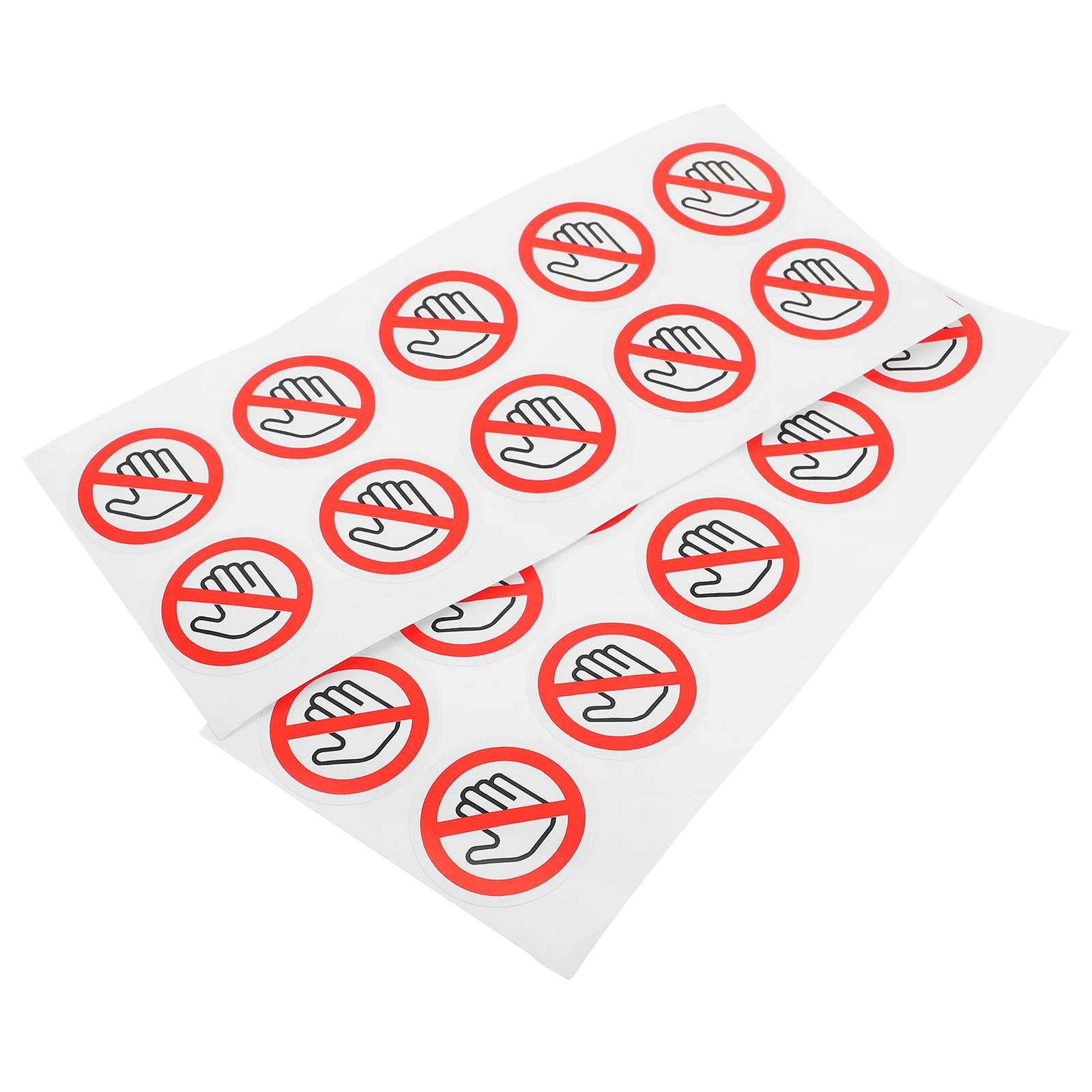 20 Pcs 경고 로고 태그 뜨거운 물 경고 표지판 접착제 스티커를 만지지 마십시오 주의 대량 건조 접착제 프롬프트