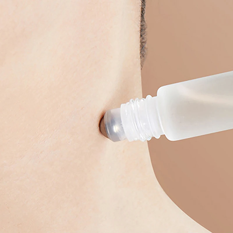 1/2/3/5/10Ml Cosmetische Container Rol Op Glazen Flessen Voor Etherische Olie Lege Parfumfles Hervulbare Container Met Houten Deksel