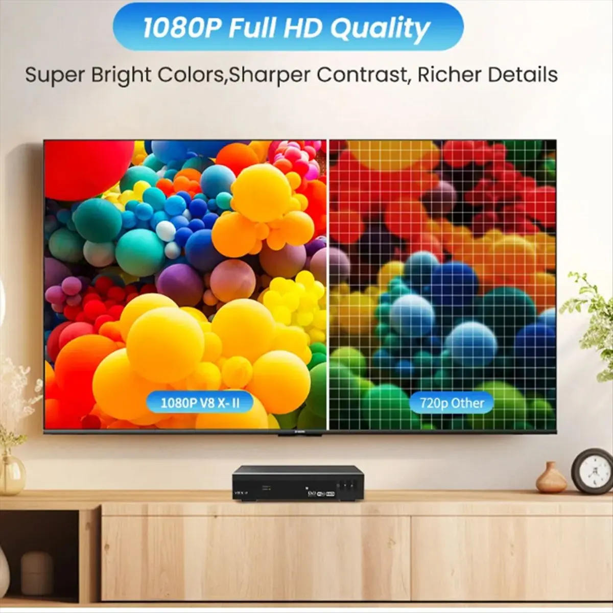 

V8X-Ⅱ V8X2Satellite DVB-S/S2/S2X 1080P 265 Built-in 2.4GWifi Ethernet- PowerVu DRE CCAM M3U CA Solt(EU)