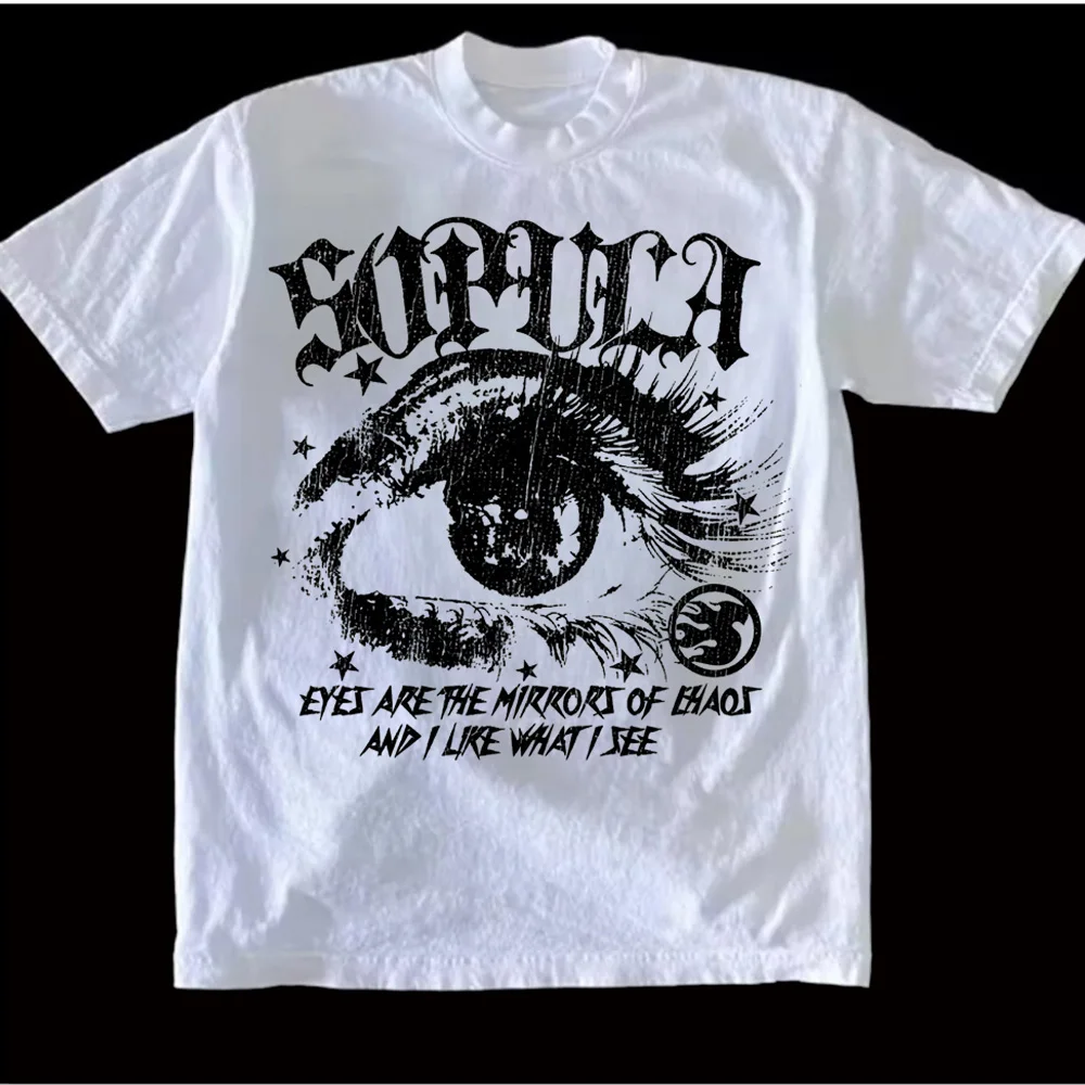 Y2k Buchstaben-Tops für Männer und Frauen High Street Oversized T-Shirt Pro Choice Streetwear Vintage Tee Kurzarm-Kleidung – Detail 5