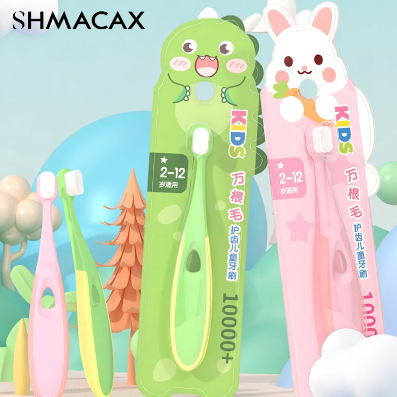 Baby Toothbrush & Kids Toothbrush For Age 2-12 Years Old Extra Soft Toothbrush With 10000 Soft Floss Bristle For Baby Gum Care