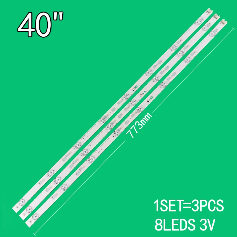 3pcs=1set for 49inch LCDTV OEM40LB03-led3030-V1.0 TCL 4C-LB400T-ZM2 40FS3750 40FS3750TFA 40FS3750TFAA FLTV-40T11 backlight strip