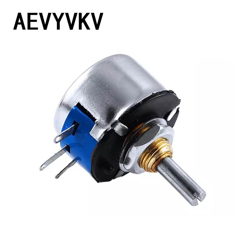 WX14-12 3W Single Coil Wound Potentiometer Without Locking 100 220 330 470 560 Ohm 1K 2K2 4K7 10K Lap Wirewound Potentiometers