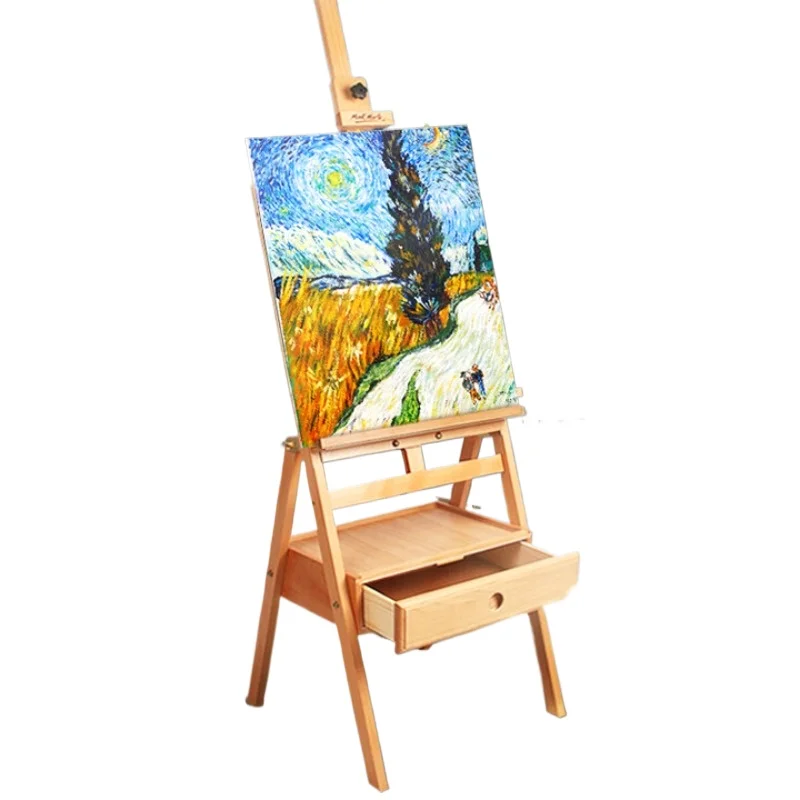 

Beech box easel with drawers, sketch