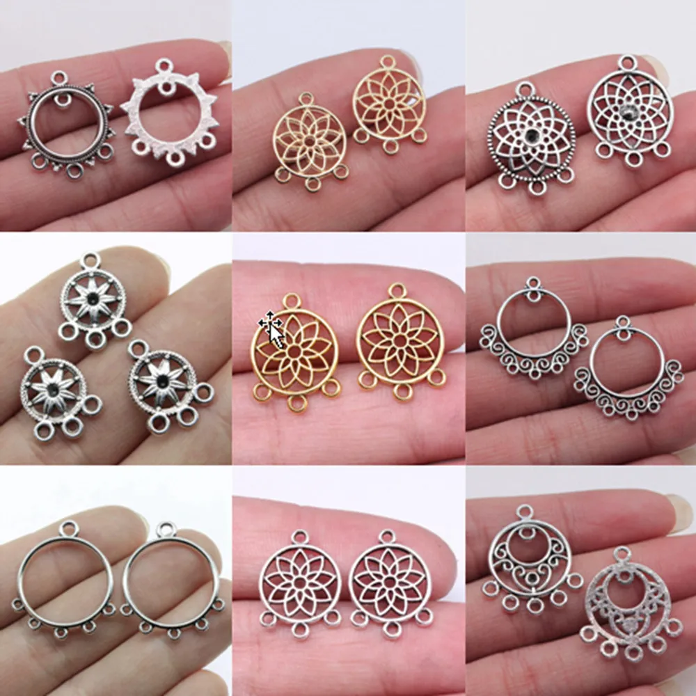 Jewelry Findings Components Earring Connector For Bracelets Charm Pendant