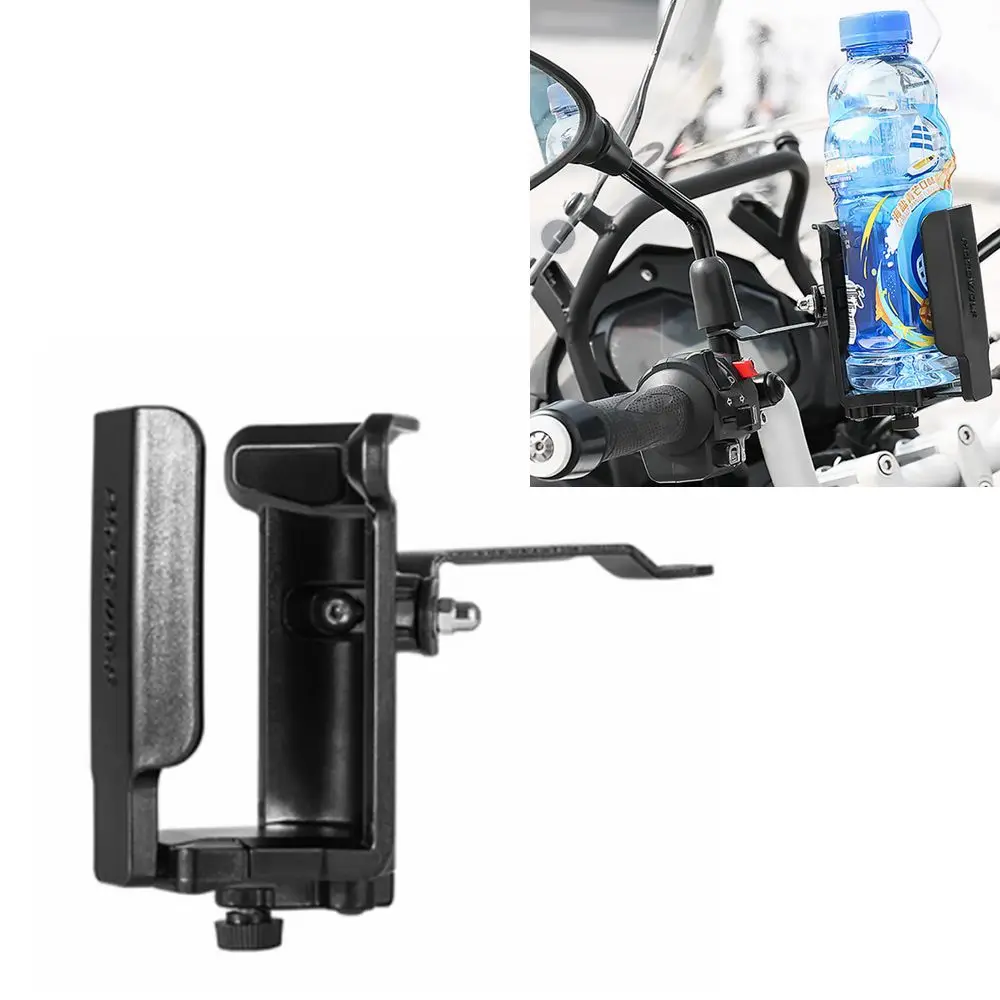 Accesorios universales para motocicleta, barra de choque, botella de agua para BMW, YAMAHA, Honda, portavasos, soporte de montaje de espejo