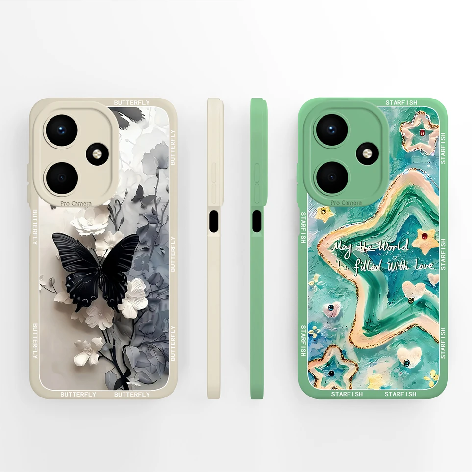 حافظة لهاتف انفينيكس هوت 30 30i 30 بلاي كوكه فراشة باندا غلاف حماية من السيليكون الناعم لهاتف Hot30 Play Funda Hot30i حافظات Carcas