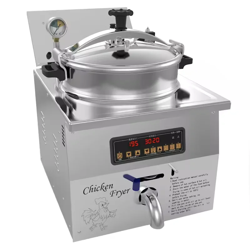 MDXZ-16B New Design Digital Panel 16L Electric Automatic Falafel Deep Broaster Pressure Fryer 2400