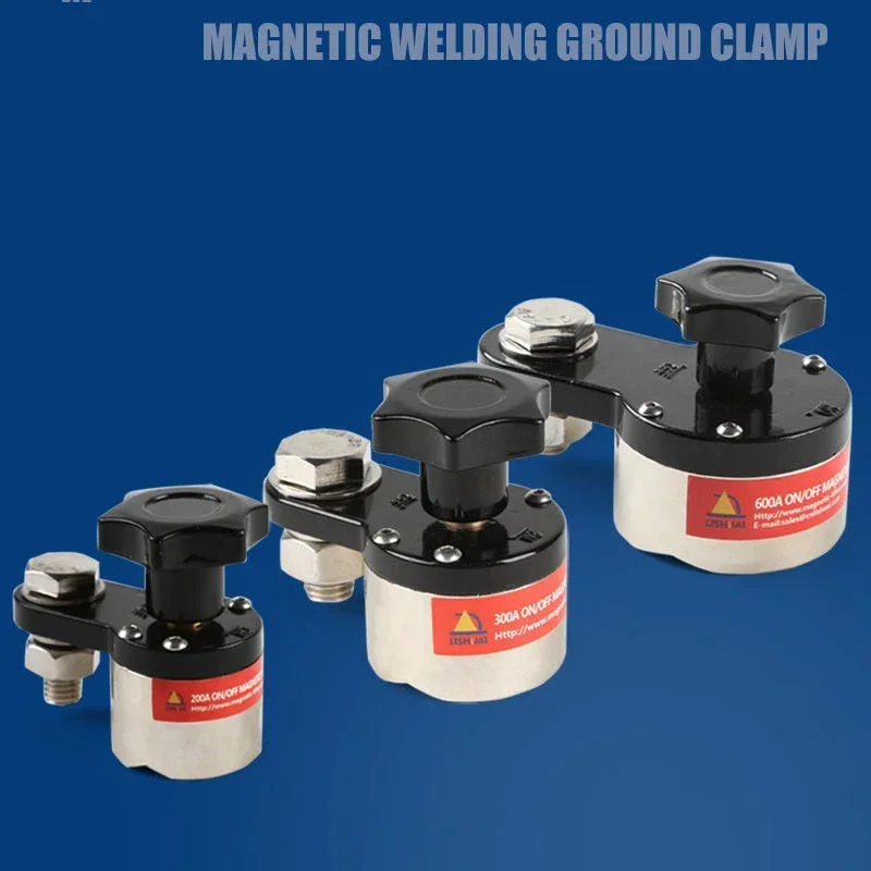 200A/300A/600A Magnetic Welding Ground on/Off Soldering Grounding Clamp Iron Welding Machine Neodymium Magnet Connector