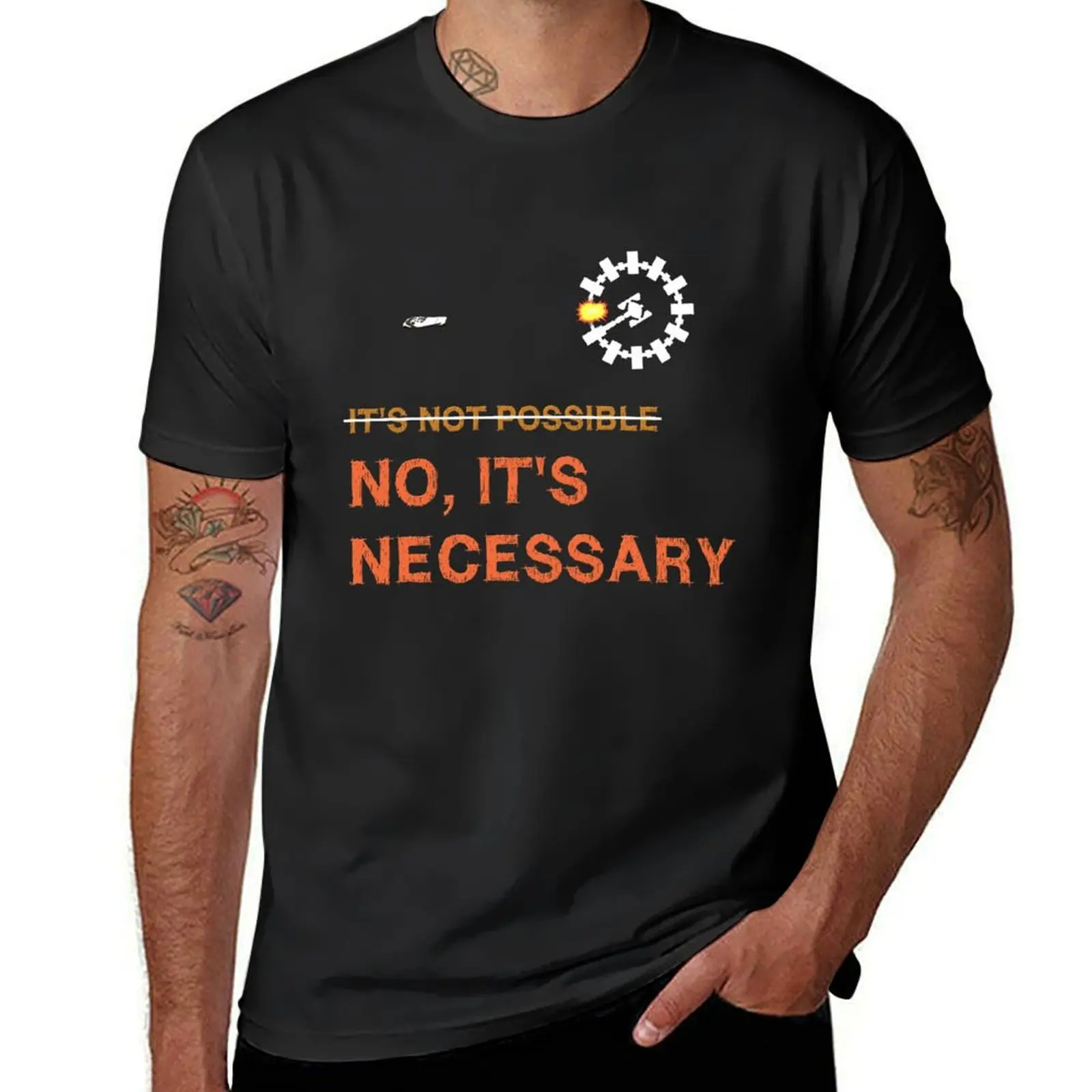 

Interstellar Docking: It's Necessary T-Shirt Blouse quick-drying Short sleeve tee cute tops mens graphic t-shirts funny