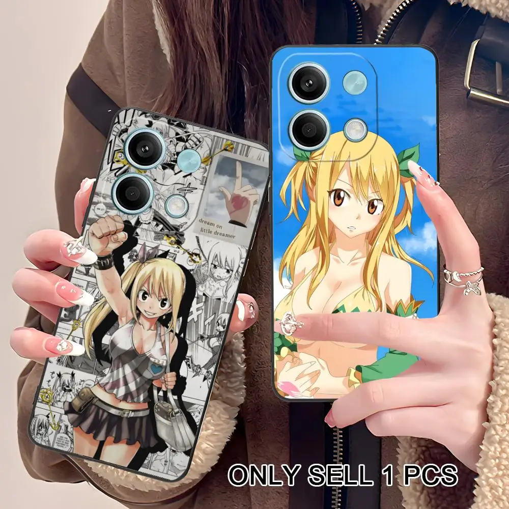 Чехол для телефона Fairy Tail Lucy для POCO F8 F7 F6 F5 F4 F3 F2 Pro GT C75 C71 C65 C61 C40 Pro, ультрамягкий противоударный чехол из ТПУ