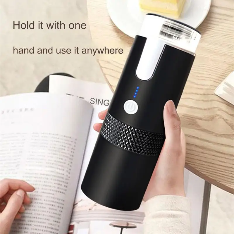 Portable coffee maker home full automatic machine electric espresso of capsule small rechargeable handheld  gusto rechargeable