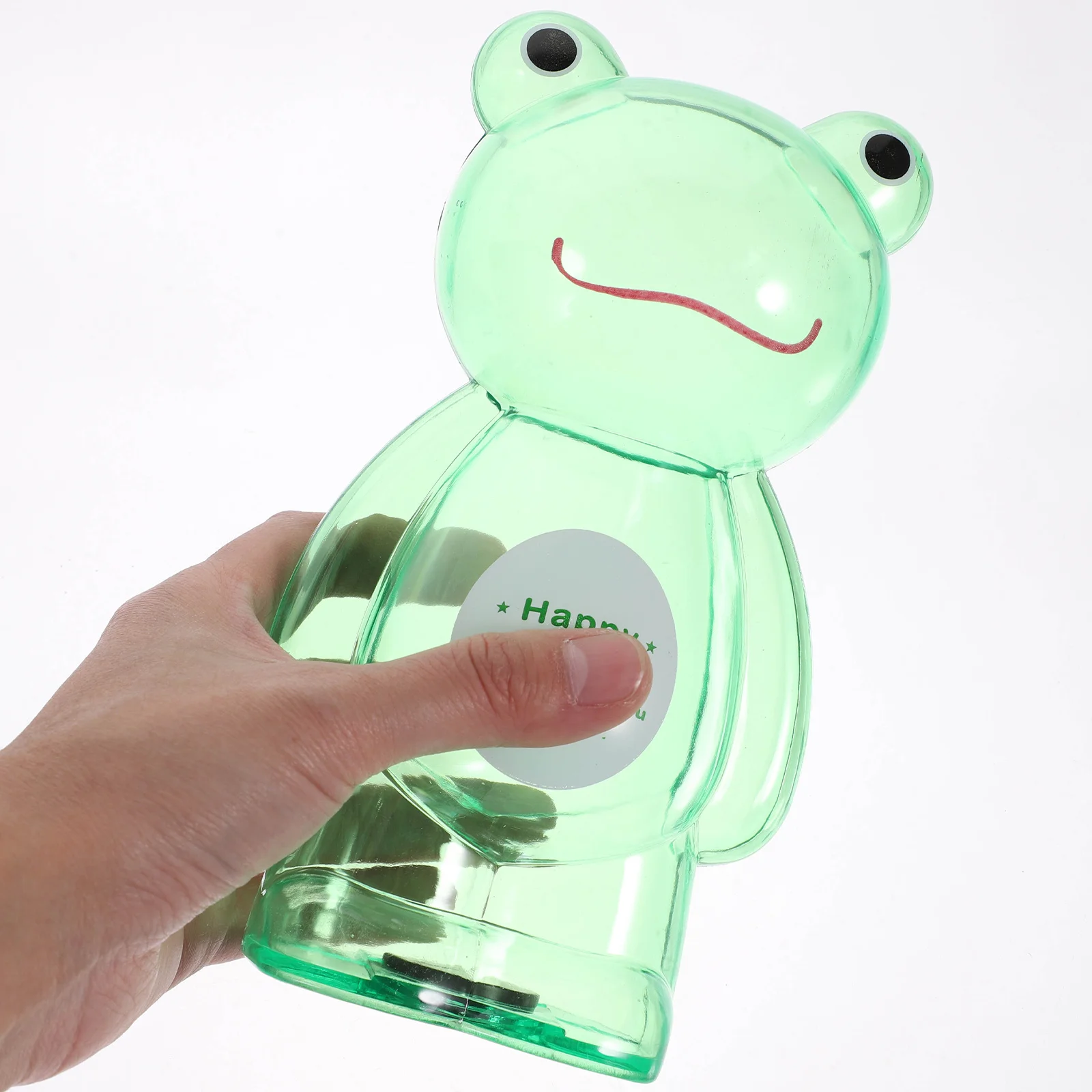 صندوق توفير المال على شكل ضفدع شفاف إبداعي منظم سطح المكتب لتخزين العملات المعدنية للأطفال صندوق توفير المال #1