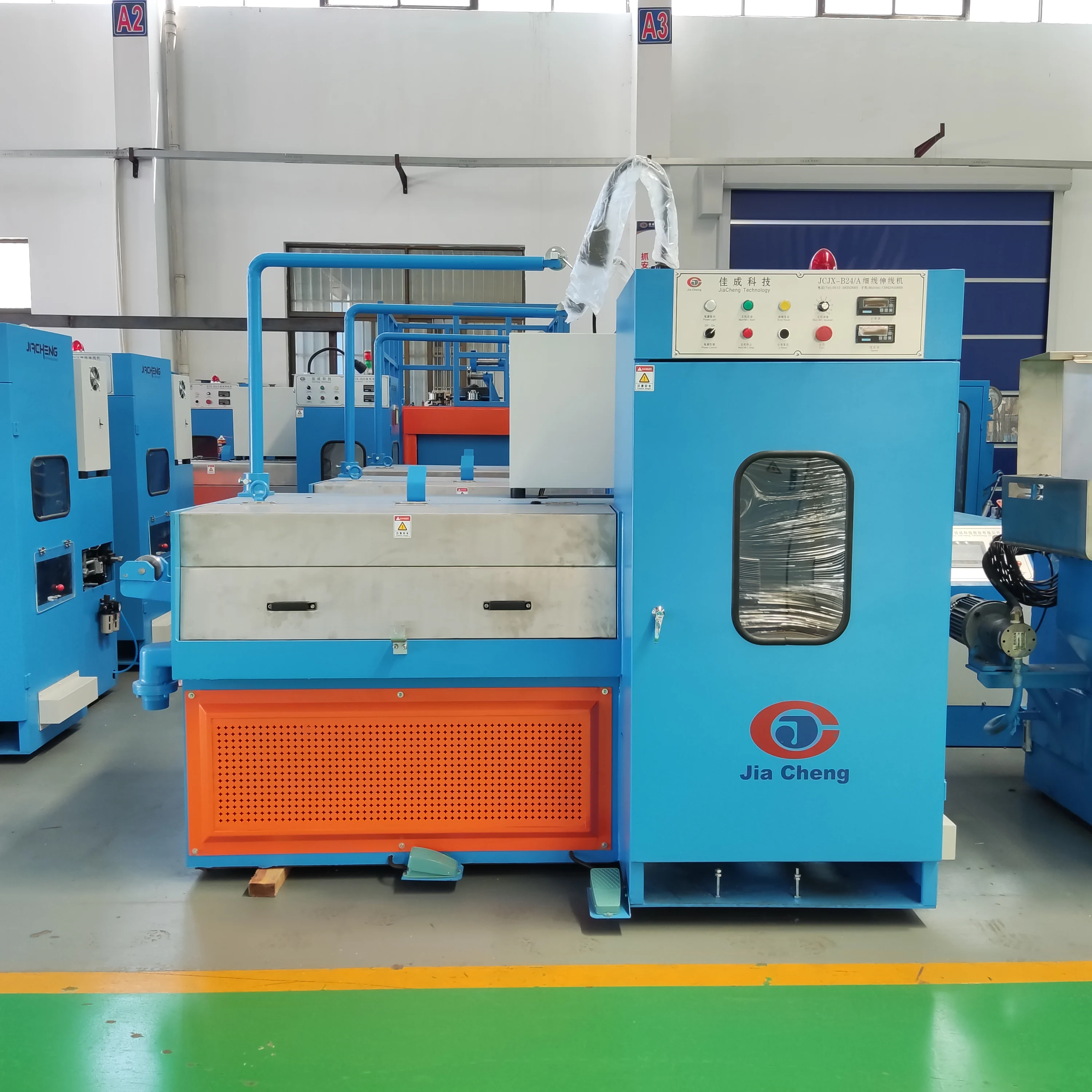 JIACHENG Double Motors Invertes Electrical Cables Fine Wire Drawing Machine for Electric Wire Cable Making Machine