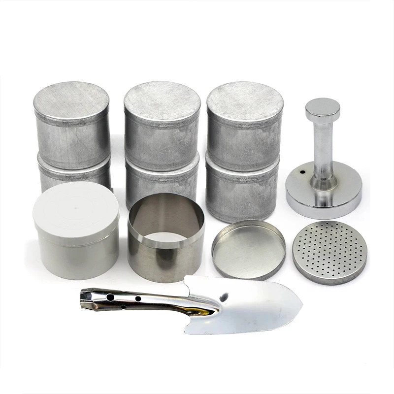 

100 200 cubic stainless steel soil extraction ring knife Soil sampling set Permeable volume resampling ring with handle