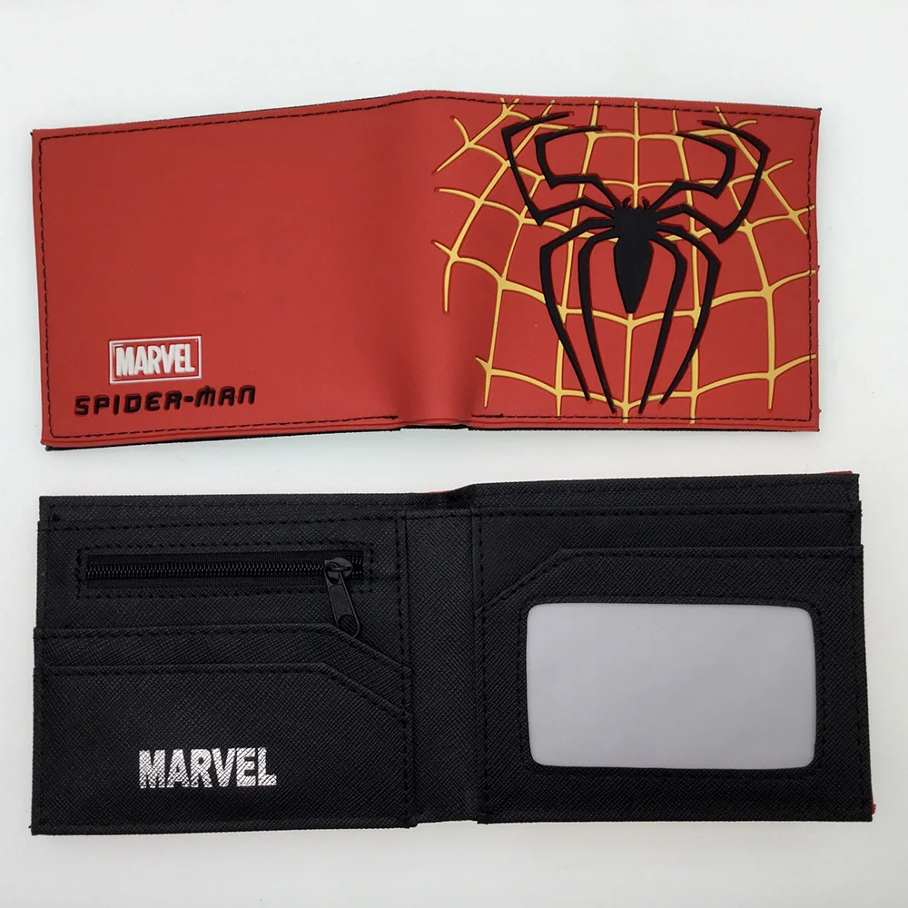 Cartoon Anime Spiderman Wallet PVC Short Purse with Coin Pocket Wholesale