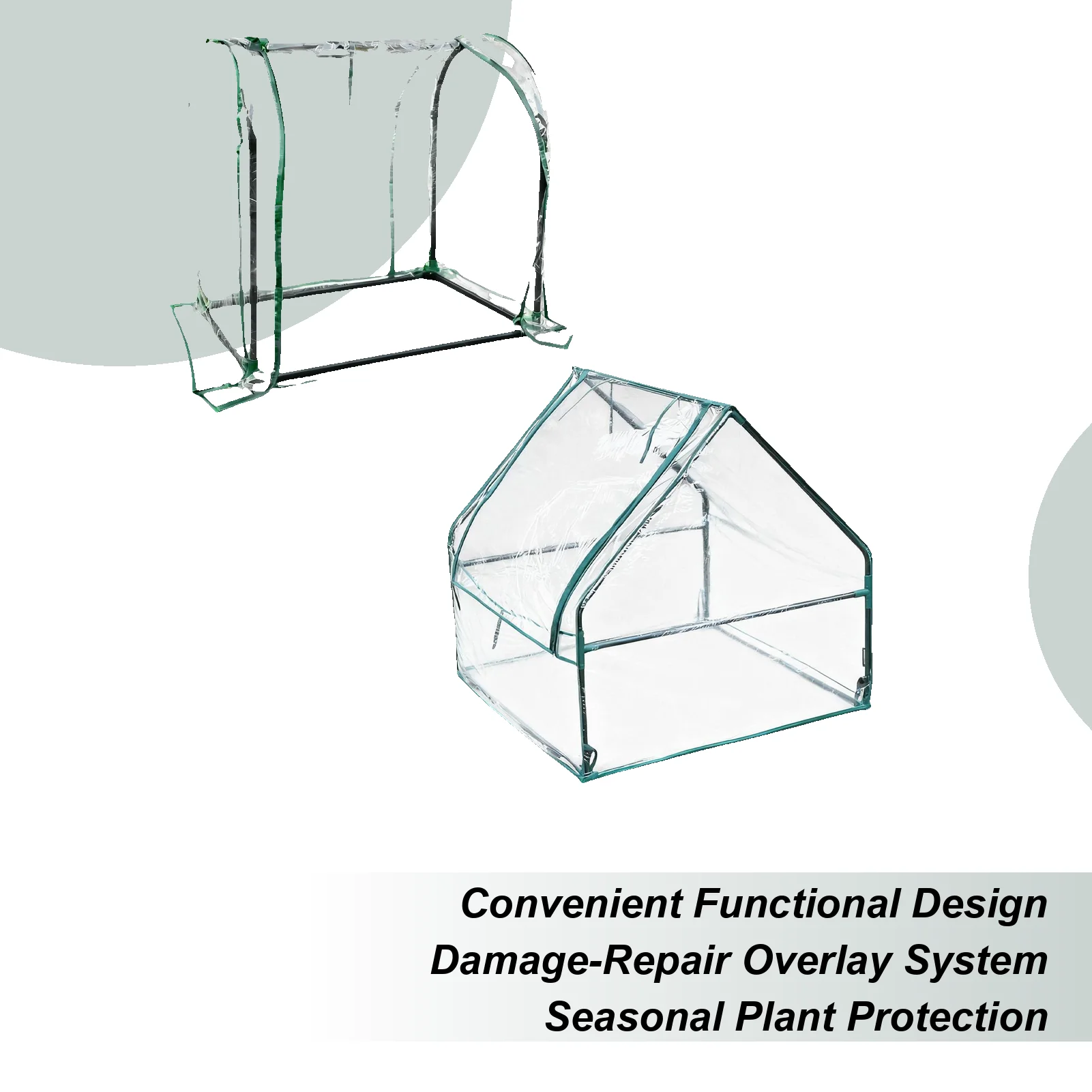 Greenhouse Replacement Cover Transparent PVC Greenhouse Plant Protection Outdoor Plant Sheeting Cover With Rolling Shutter Door