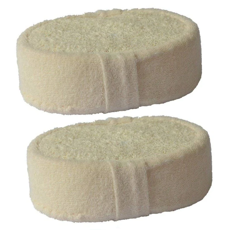 2x Natuurlijke Luffa Spons Bad Bal Douche Scrub Voor Hele Lichaam Gezonde Massage Borstel