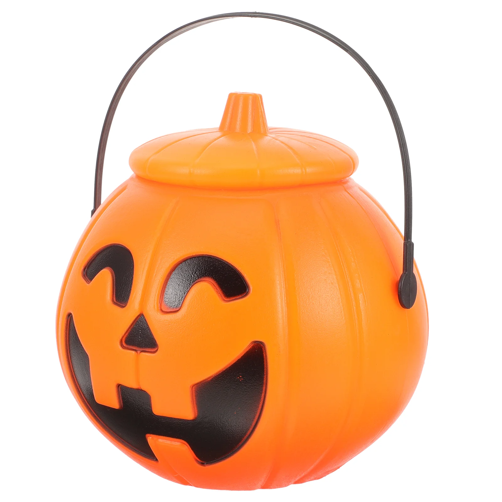 Portable Pumpkin Bucket Halloween Candy Jar Buckets Plate Scene Decoration Storage Holder Pp Supplies Kids Snack