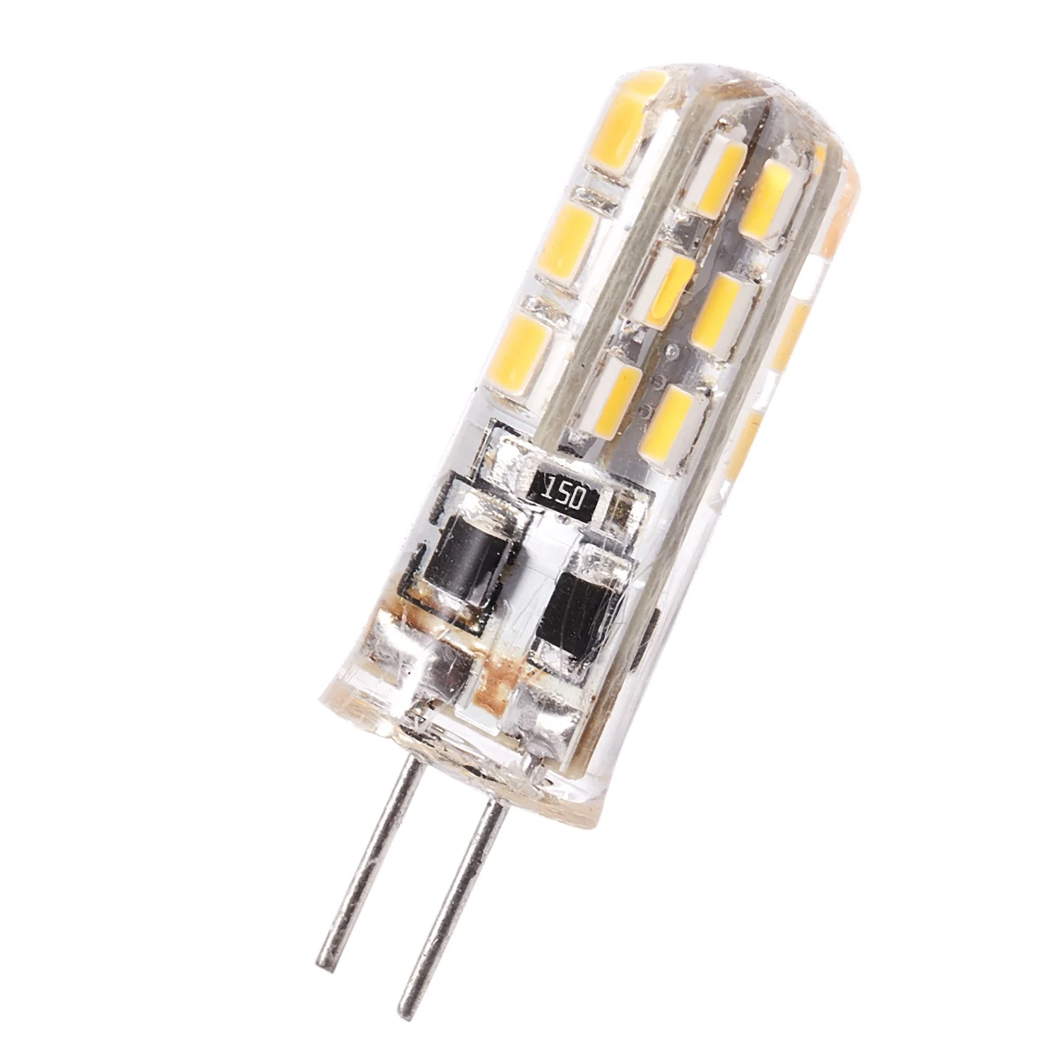 BABQ G4 Bombilla LED para foco 1,5 W 24 SMD 3014 Blanco cálido 12 V CC