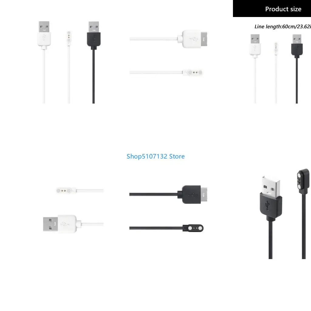 87HD Travel USB Charging Cord for Watch T2 Smartwatch Power Supply Cable