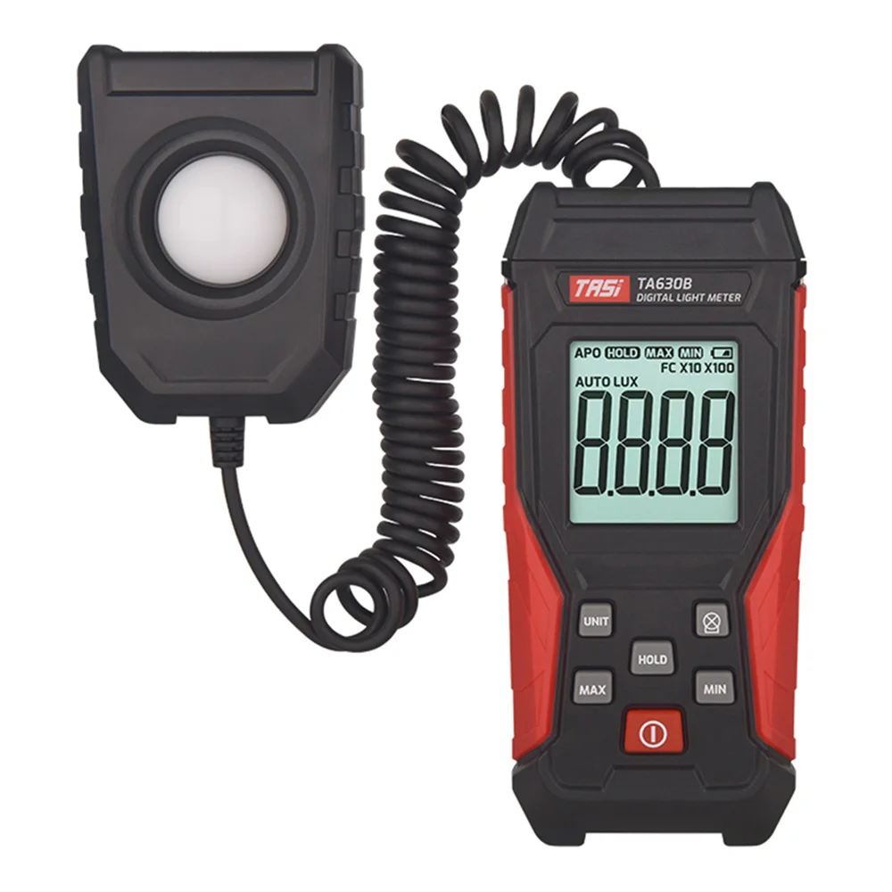 

TA630 Digital Light Meter Illuminance Lux Meter Record LCD 0~200,000 Measurement Range Flexible Sensor Light Tester