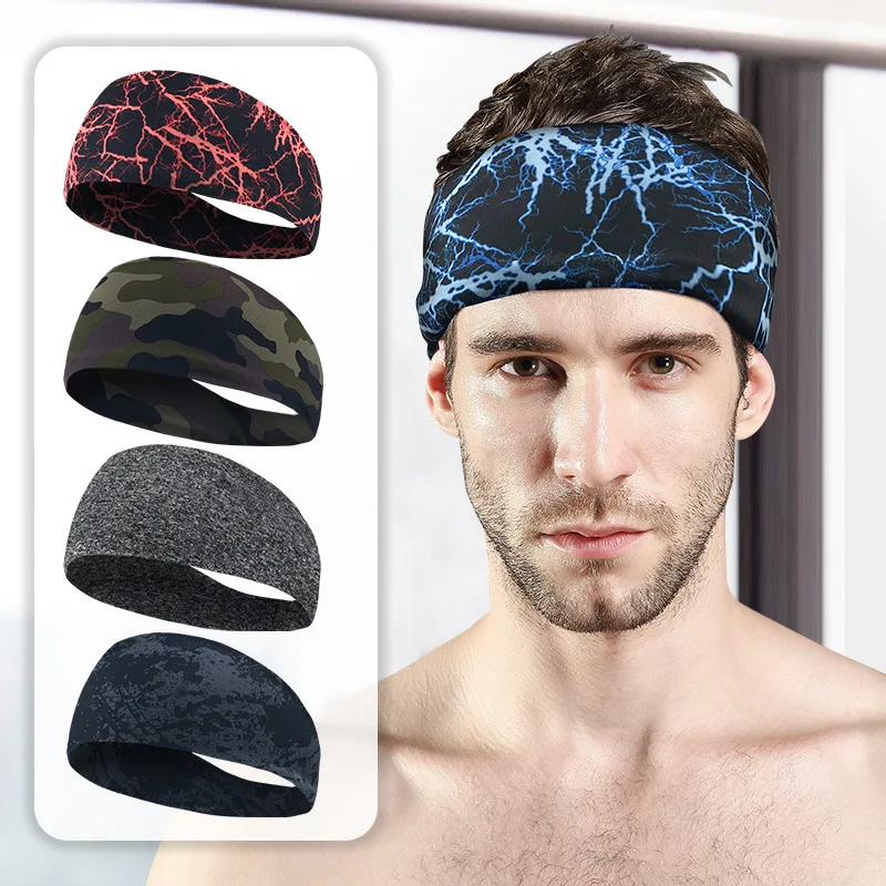 Men Women Lycra Breathable Sweat Guide Antiperspirant Hair Band Compression Headwrap for Running Cycling Yoga Dance Fitness