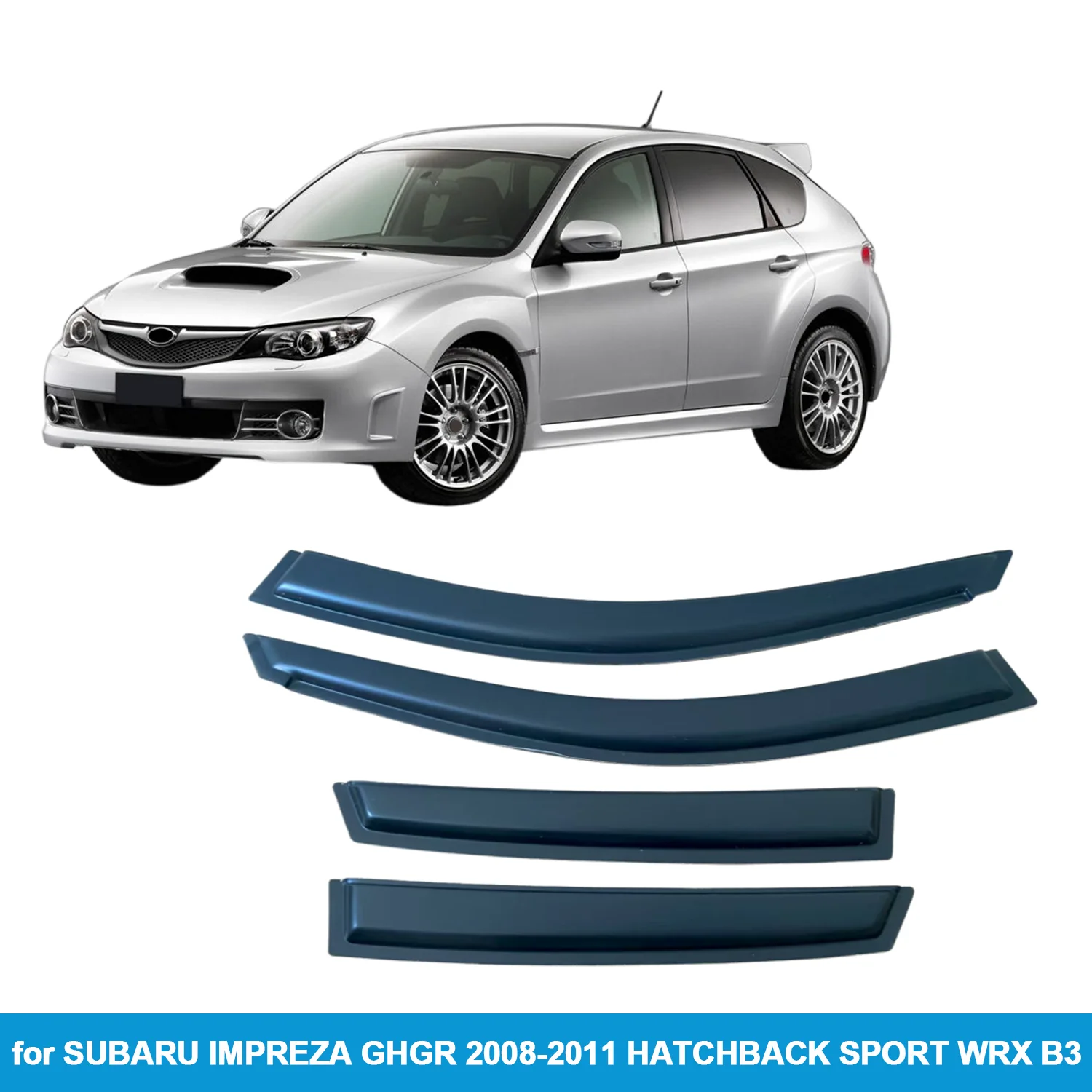 

Для SUBARU IMPREZA GHGR 2008-2011 HATCHBACK SPORT WRX B3 ветровые дефлекторы, аксессуары для защиты от дождя, наружная лента на