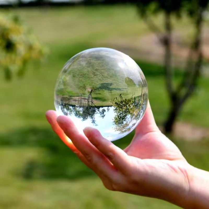 

6cm transparent multicolor crystal ball home decoration ornamets magic glass ball photography props
