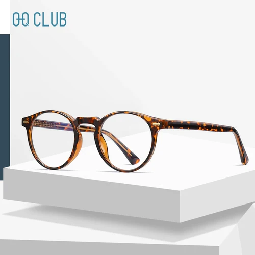 Imagen 1 del producto O-Q CLUB gafas graduadas redondas antirayos azules gafas para hombre lentes para miopía gafas para leer gafas de cristal