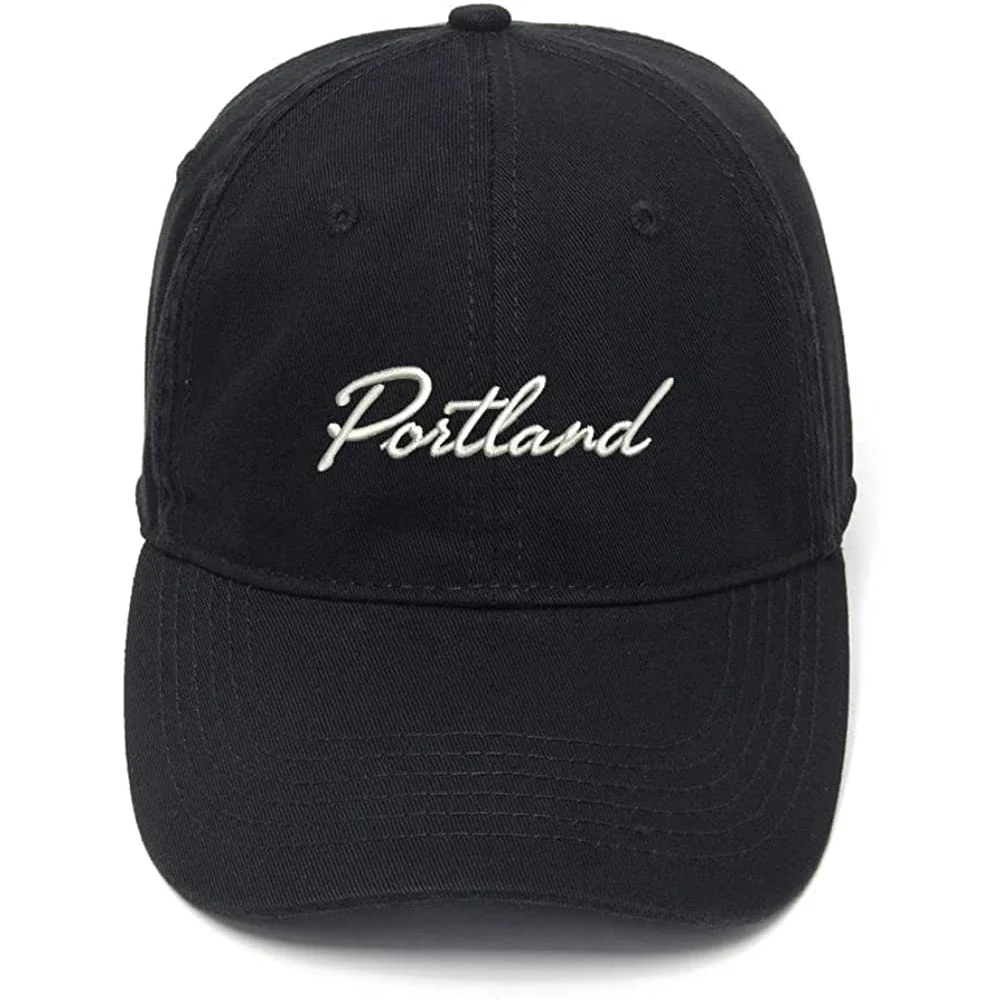 

Lyprerazy Men's Baseball Cap Portland City Embroidery Hat Cotton Embroidered Casual Baseball Caps