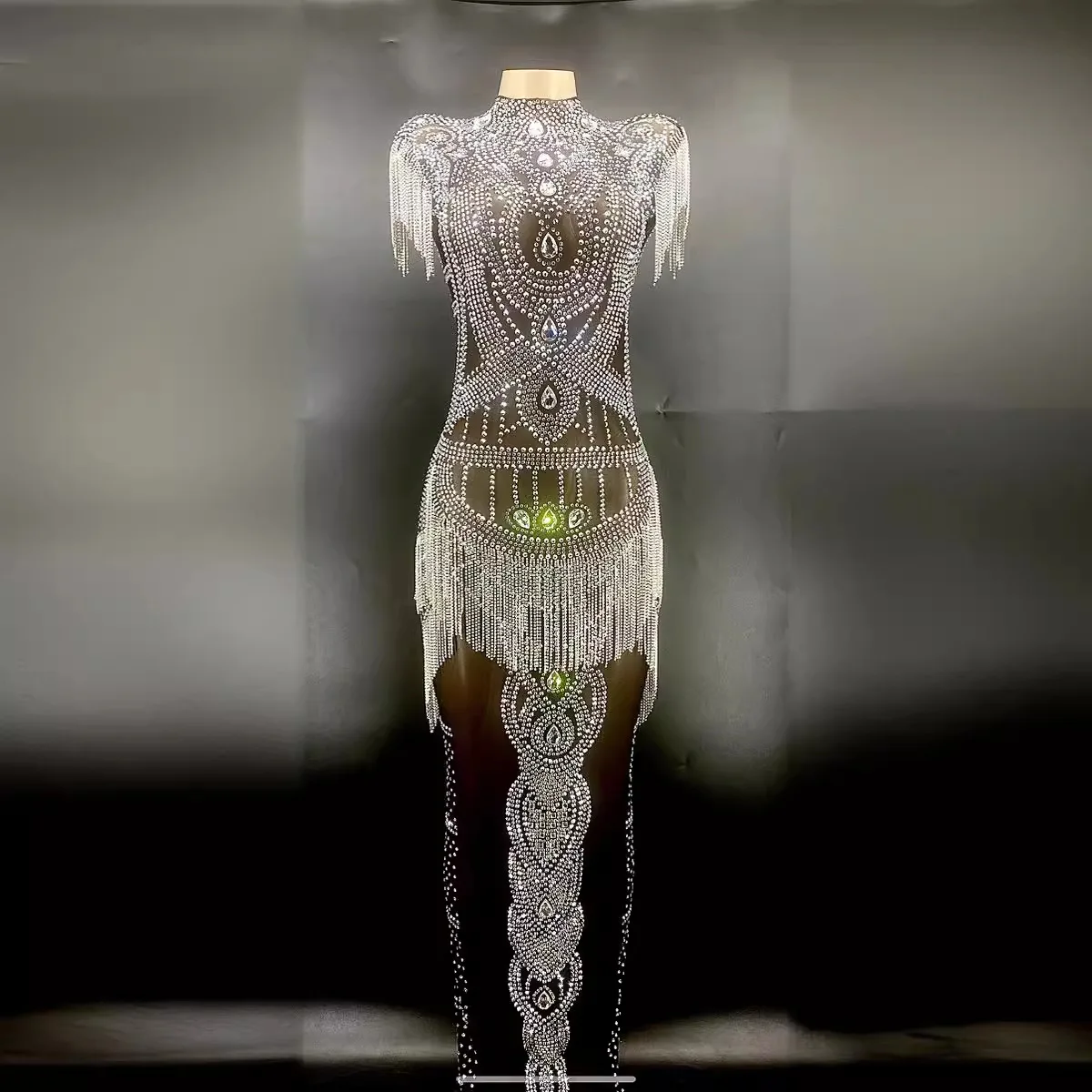 생일 다이아몬드 럭셔리 드레스 우아한 민소매 술 크리스탈 페르시 칵테일 플래시 가운 Femme Chic Et Élégante 파티 드레스