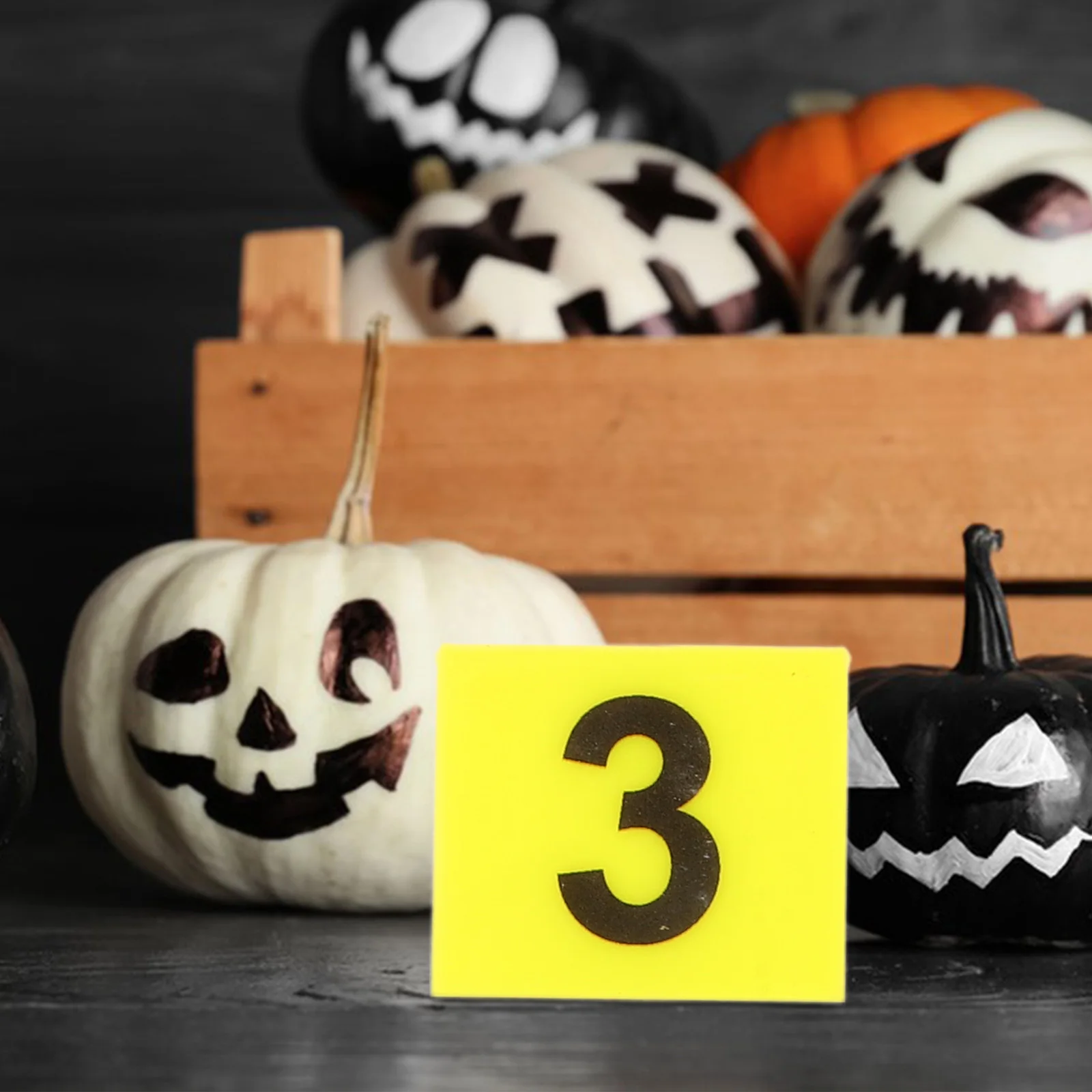 10개 증거 표시기 1-10 아크릴 테이블 텐트 범죄 현장 장식 할로윈 파티 소품 재사용 가능한 다기능 번호 표시판