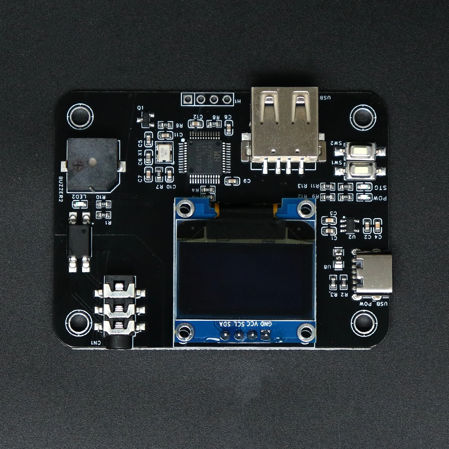 CW Keyboard Electronic Keys OLED Display USB Keyboard Morse Code Keyer for Amateur Radio, Computer Keyboard for CW Transmission