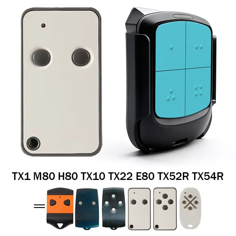

ROGER Remote Control Gate E80 TX52R TX54R TX22 TX10 TX1 M80 H80 Garage Door Opener Remote Control Keychain 433.92MHz Fixed Code